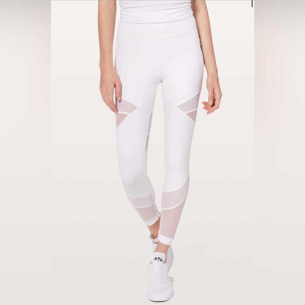 Lululemon Forget The Sweat Tight *25" - White - Size 4
